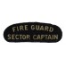 WW2 Fire Guard Sector Captain Printed Shoulder Title