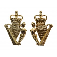 Pair of Ulster Defence Regiment (U.D.R.) Anodised (Staybrite) Col