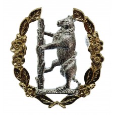 Queen's Own Warwickshire & Worcestershire Yeomanry Anodised (Staybrite) Cap Badge