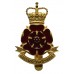 Queen's Lancashire Regiment Enamelled Cap Badge - Queen's Crown