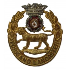 York & Lancaster Regiment Officer's Cap Badge