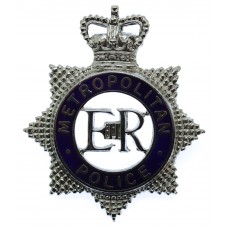 Metropolitan Police Senior Officer's Enamelled Cap Badge - Queen's Crown