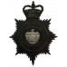 Isle of Ely Constabulary Black Helmet Plate - Queen's Crown