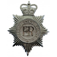 Heddlu Gwent Police Helmet Plate - Queen's Crown