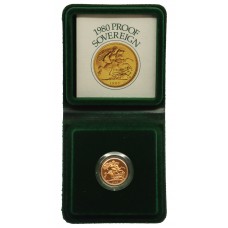 Royal Mint 1980 United Kingdom 22ct Gold Proof Full Sovereign Coi