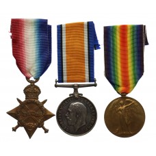 WW1 Attack on Hanna Casualty 1914-15 Star Medal Trio - Pte. H. Worthington, 2nd Bn. Black Watch (Royal Highlanders) - K.I.A. 21/1/16