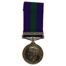 General Service Medal (Clasp - Palestine 1945-48) - Pte. D. Bough