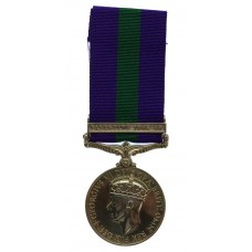 General Service Medal (Clasp - Palestine 1945-48) - Pte. D. Boughey, South Lancashire Regiment