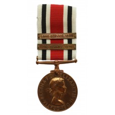 Elizabeth II Special Constabulary Long Service Medal (2 Clasps - Long Service 1970, Long Service 1982) - Inspector Thomas L. Watson