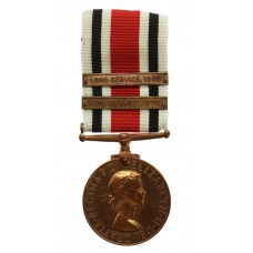 Elizabeth II Special Constabulary Long Service Medal (2 Clasps - Long Service 1970, Long Service 1982) - Inspector Thomas L. Watson