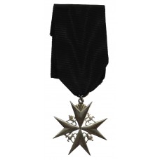 Order of St. John Serving Brother Hallmarked Silver Breast Badge
