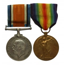 WW1 British War & Victory Medal Pair - Sub Lieutenant R.T. Lewis, Royal Naval Volunteer Reserve