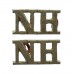 Pair of Northumberland Hussars (N.H.) Shoulder Titles