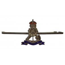 Pioneer Corps Sterling Silver & Enamel Sweetheart Brooch/Tie Pin - King's Crown