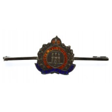 Suffolk Regiment Sterling Silver & Enamel Sweetheart Brooch -