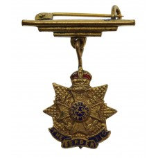 Border Regiment Brass & Enamel Sweetheart Brooch 