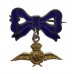 Royal Air Force (R.A.F.) 9ct Gold on Silver & Enamel Bow Suspension Sweetheart Brooch