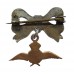 Royal Air Force (R.A.F.) 9ct Gold on Silver & Enamel Bow Suspension Sweetheart Brooch