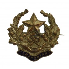 Cameronians (Scottish Rifles) Enamelled Sweetheart Brooch