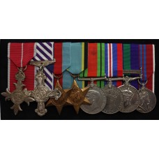 MBE and WW2 Night Fighter's DFC Medal Group of Eight - Wing Comma
