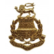 Singapore Military Forces Anodised (Staybrite) Cap Badge