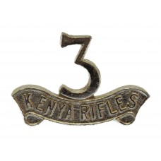 3rd Kenya Rifles Anodised (Staybrite) Cap Badge