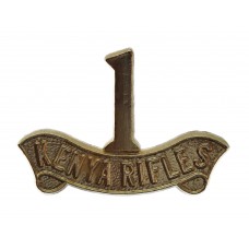 1st Kenya Rifles Anodised (Staybrite) Cap Badge