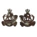 Pair of Rhodesian Light Infantry Anodised (Staybrite) Collar Badges - Queen's Crown