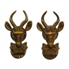 Pair of South African Infantry Corps Collar Badges