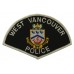 Canadian West Vancouver Police Cloth Patch Badge