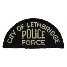 Canadian City of Lethbridge Police Force Cloth Patch Badge