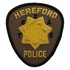 United States Hereford Texas Police Cloth Patch Badge