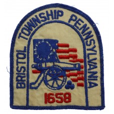 United States Bristol Township Pennsylvania Cloth Patch Badge