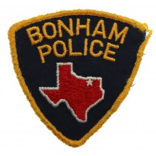 United States Bonham Police Cloth Patch Badge