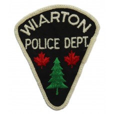 Canadian Wiarton Police Dept. Cloth Patch Badge