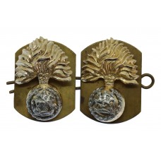 Pair of Royal Regiment of Fusiliers Anodised (Staybrite) Collar Badges