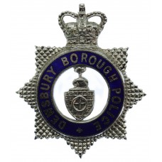 Dewsbury Borough Police Senior Officer's Enamelled Cap Badge - Queen's Crown