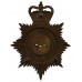 Barnsley Borough Police Night Helmet Plate - Queen's Crown
