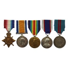 WW1 1914-15 Star, British War Medal, Victory Medal, Royal Fleet R