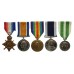 WW1 Long Service & Messina Earthquake Medal Group of Five - C.E.R.A. 1Cl. A. Chapman, Royal Navy