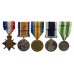 WW1 Long Service & Messina Earthquake Medal Group of Five - C.E.R.A. 1Cl. A. Chapman, Royal Navy