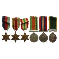 WW2 Territorial Efficiency Medal Group of Six - Gnr. F.G.E. Gleni