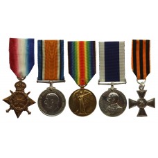 WW1 1914-15 Star, British War Medal, Victory Medal, LS&GC and Russian Cross of St. George, 4th Class - Chief Stoker J.D. Cousins, Royal Navy