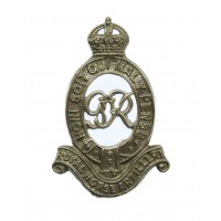 George VI Royal Horse Artillery (R.H.A.) White Metal Cap Badge