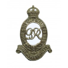 George VI Royal Horse Artillery (R.H.A.) White Metal Cap Badge