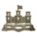 Royal Inniskilling Fusiliers Piper's Silvered Cap Badge