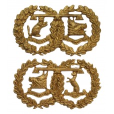 Pair of Argyll & Sutherland Highlanders Officer's Gilt Collar Badges