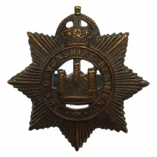 Devonshire Regiment Officer's Service Dress Cap Badge - King's Cr