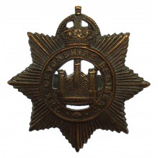 Devonshire Regiment Officer's Service Dress Cap Badge - King's Crown