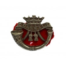 Duke of Cornwall's Light Infantry Officer's Silver Plated Collar Badge